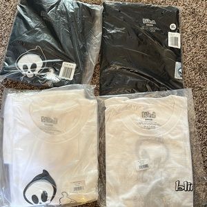 4 pack blind tees - XL- new with tags - 2 white/2 black